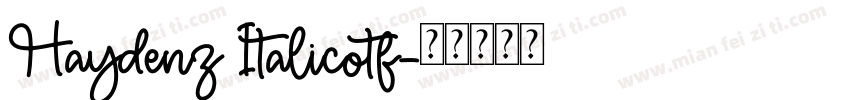 Haydenz Italicotf字体转换